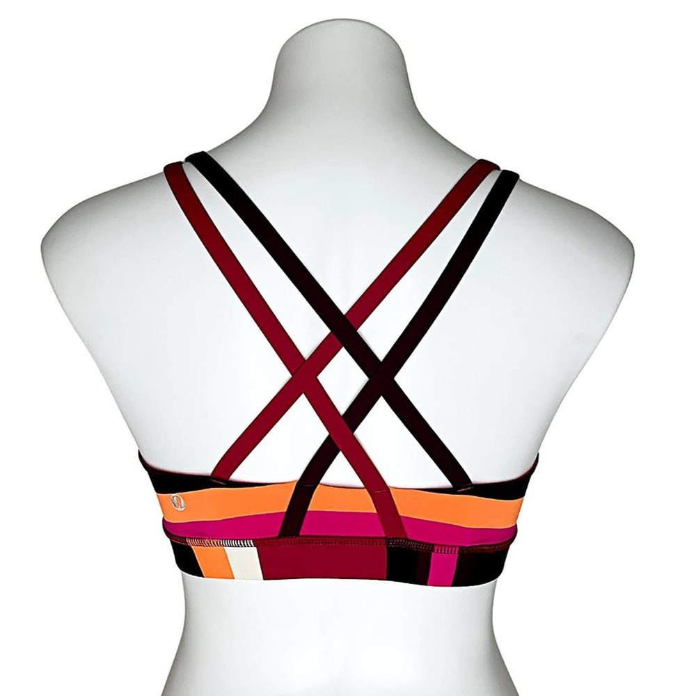 Lululemon Energy Bra in Blossom Stripe Bumble Berry Ghost - Picture 8 of 10